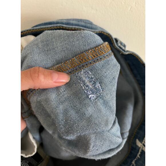 7 For All ManKind Jeans Women's 27 Roxanne Ankle Skinny Blue Denim Embroidered - Picture 10 of 14